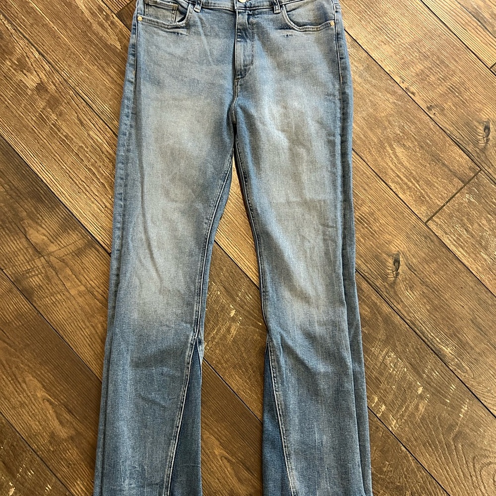 DL1961 DL Vintage Bridget Boot High Rise Instasculpt Crop Light Blue Ankle Jeans - Picture 2 of 11